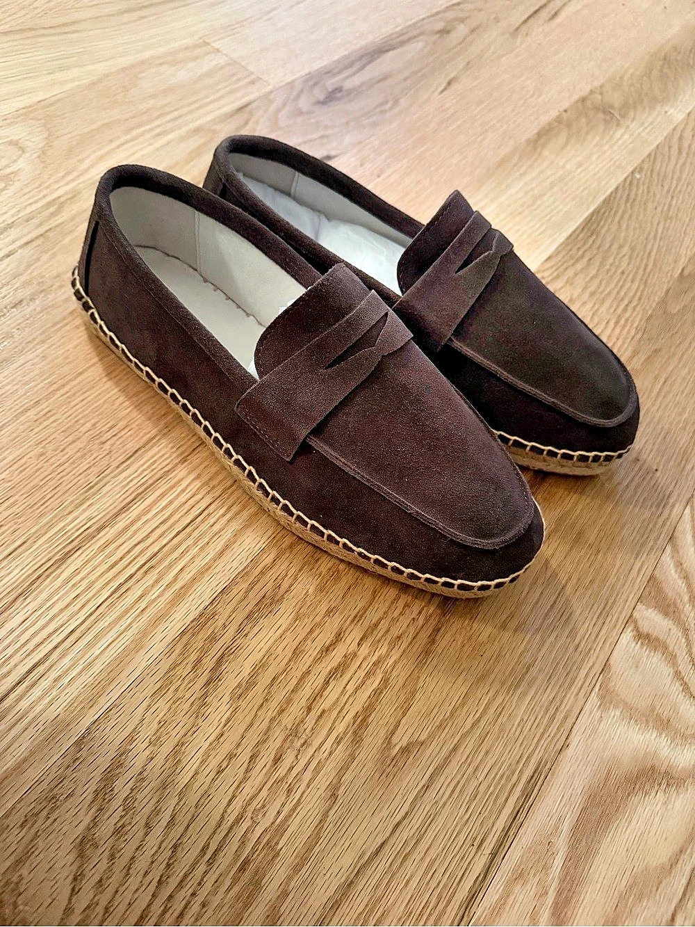 Fermo Brown Espadrille Loafers New